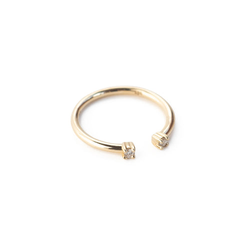 Diamond Gap Ring in Yellow Gold